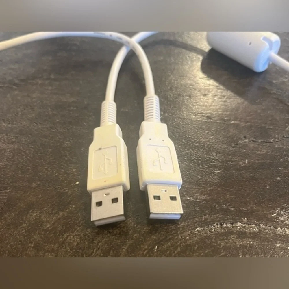2 pcs Mini-A USB to USB-A Cable in White E308334 AWM 2725 28AWG 30V Data Charger